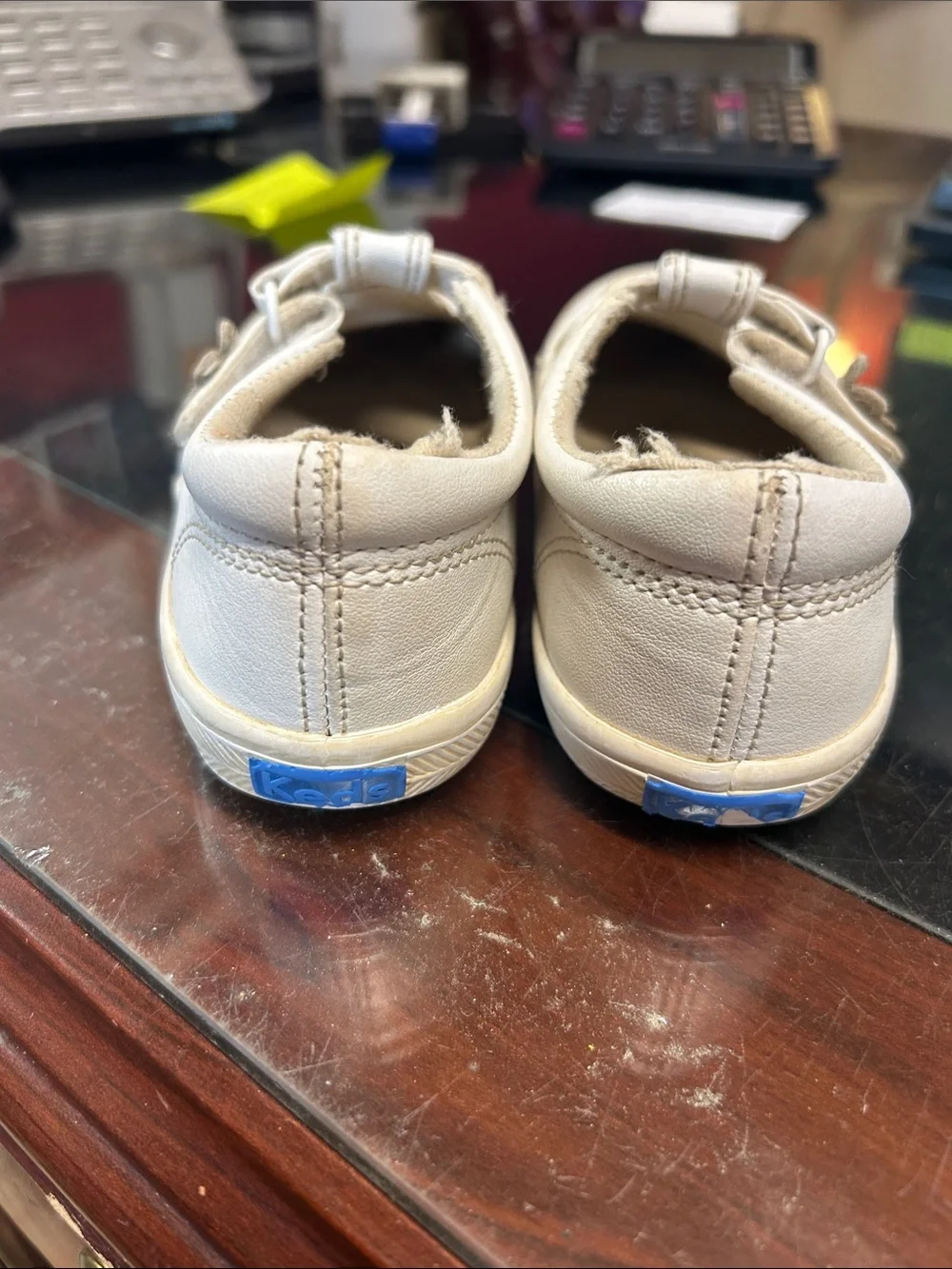 Keds White Kids Leather Sandals and Closed-Toe Shoes size 10 & 10.5 girls